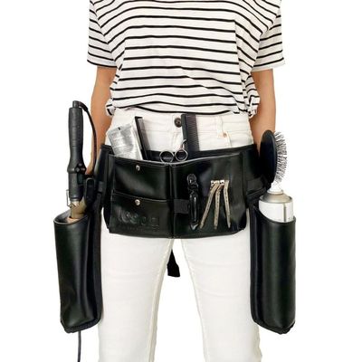 Professional Hair Stylist & Hairdresser Working Belt: Efficient Tool Organization & Workflow Enhancement with Thermal Pocket for Curling Irons Hair Dryers, & Hairspray - Ideal for On-the-Go Stylists
