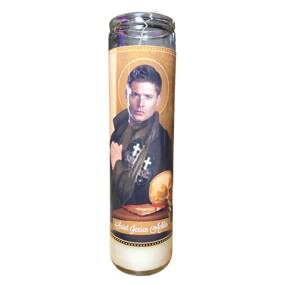 Jensen Ackles Devotional Prayer Saint Candle