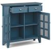 SIMPLIHOME Acadian SOLID WOOD 36 Inch Wide Transitional Entryway Hallway Storage Cabinet in Distressed Coastal Blue, For the Living Room, Entryway and Family Room view 4