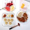 2 Packs Snack Serving Plate, Bariatric Portion Control Plates MyPlate for Adults, Tempered Glass Nutrition Plates with Dividers from Health Beet (Color : 10" Square Plate) view 4