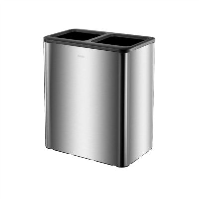 Kitchen Garbage Can Kitchen Classification Trash Can Stainless Steel Household Dry and Wet Separation Special Large No-Cover Double Barrel Wastebasket