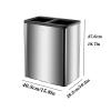 Kitchen Garbage Can Kitchen Classification Trash Can Stainless Steel Household Dry and Wet Separation Special Large No-Cover Double Barrel Wastebasket view 2