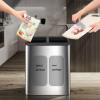 Kitchen Garbage Can Kitchen Classification Trash Can Stainless Steel Household Dry and Wet Separation Special Large No-Cover Double Barrel Wastebasket view 4