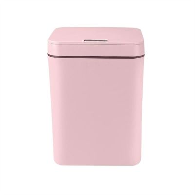 HIHELO Trash Bin Smart Trash Can with Cover Toilet Sensor Bin for Bathroom Bedroom Office Classification Big Capacity Storage Bucket Kitchen Trash Can (Color : Gray)