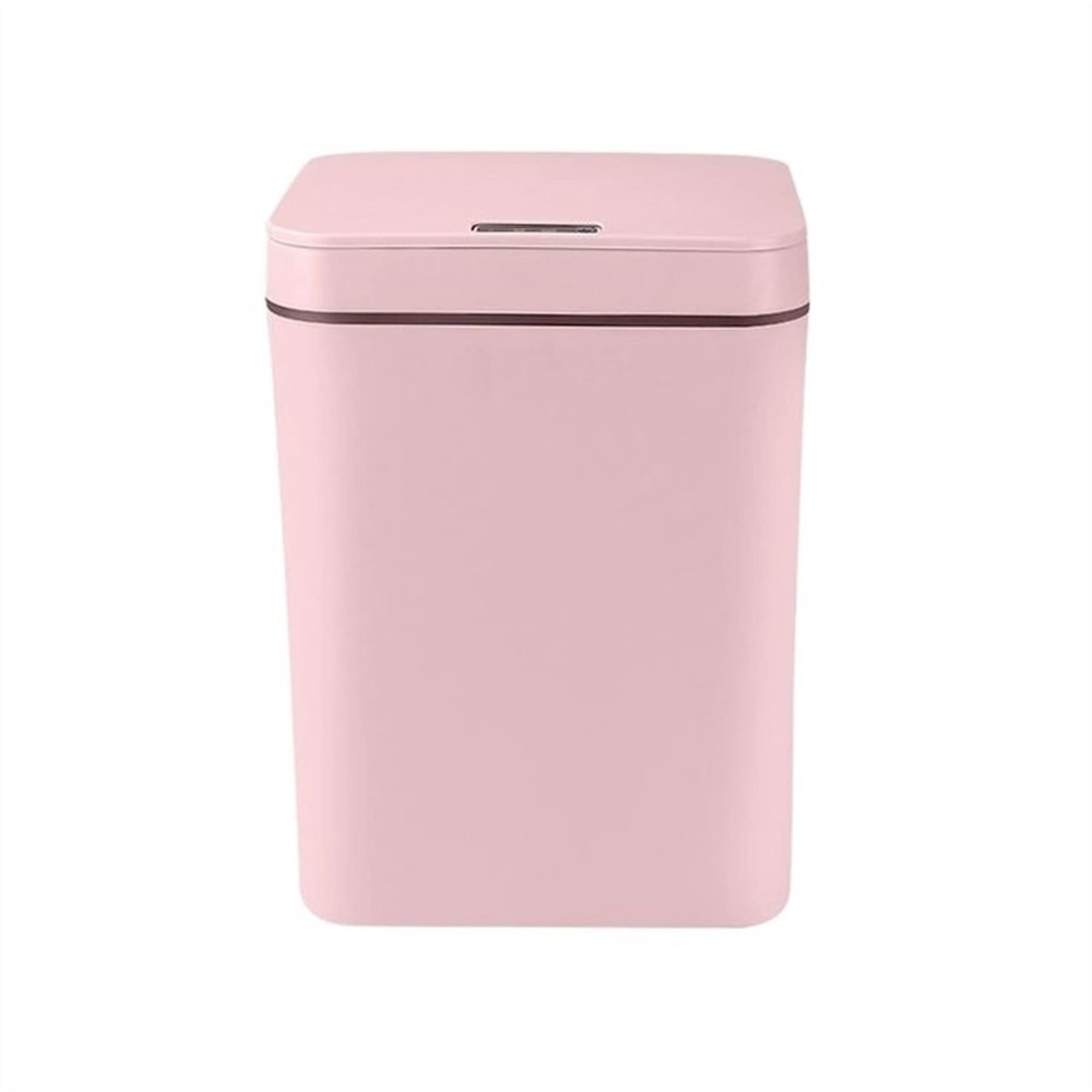 HIHELO Trash Bin Smart Trash Can with Cover Toilet Sensor Bin for Bathroom Bedroom Office Classification Big Capacity Storage Bucket Kitchen Trash Can (Color : Gray)