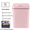 HIHELO Trash Bin Smart Trash Can with Cover Toilet Sensor Bin for Bathroom Bedroom Office Classification Big Capacity Storage Bucket Kitchen Trash Can (Color : Gray) view 3