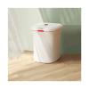 HIHELO Trash Bin 10L Trash Can Home Bathroom Living Room Kitchen Trash Can Office Paper Basket Garbage Bag Automatic Adsorption, White Kitchen Trash Can view 1