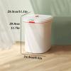 HIHELO Trash Bin 10L Trash Can Home Bathroom Living Room Kitchen Trash Can Office Paper Basket Garbage Bag Automatic Adsorption, White Kitchen Trash Can view 2
