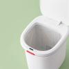 HIHELO Trash Bin 10L Trash Can Home Bathroom Living Room Kitchen Trash Can Office Paper Basket Garbage Bag Automatic Adsorption, White Kitchen Trash Can view 4