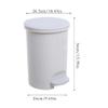 Kitchen Garbage Can 10L Step-on Trash Can with Lid and Plastic Pedal, Bathroom Kitchen Living Room Step Round Garbage Cans, Large Waste Bin Paper Basket Wastebasket view 2