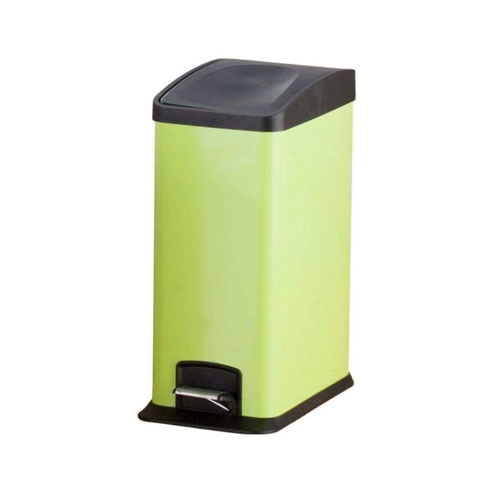 Kitchen Garbage Can 12L Capacity Trash Can Kitchen Trash Can Household Toilet Trash Can Office Study Foot-Operated Paper Basket, White/Pink/Blue/Green Wastebasket (Color : White)