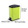 Kitchen Garbage Can 12L Capacity Trash Can Kitchen Trash Can Household Toilet Trash Can Office Study Foot-Operated Paper Basket, White/Pink/Blue/Green Wastebasket (Color : White) view 2