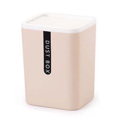 BONAD Kitchen Garbage Can Trash Can Small Mini Garbage Can Plastic Dustbin with Shake Cover for Home Office Waste Bins Household Cleaning Wastebasket (Color : Gray)