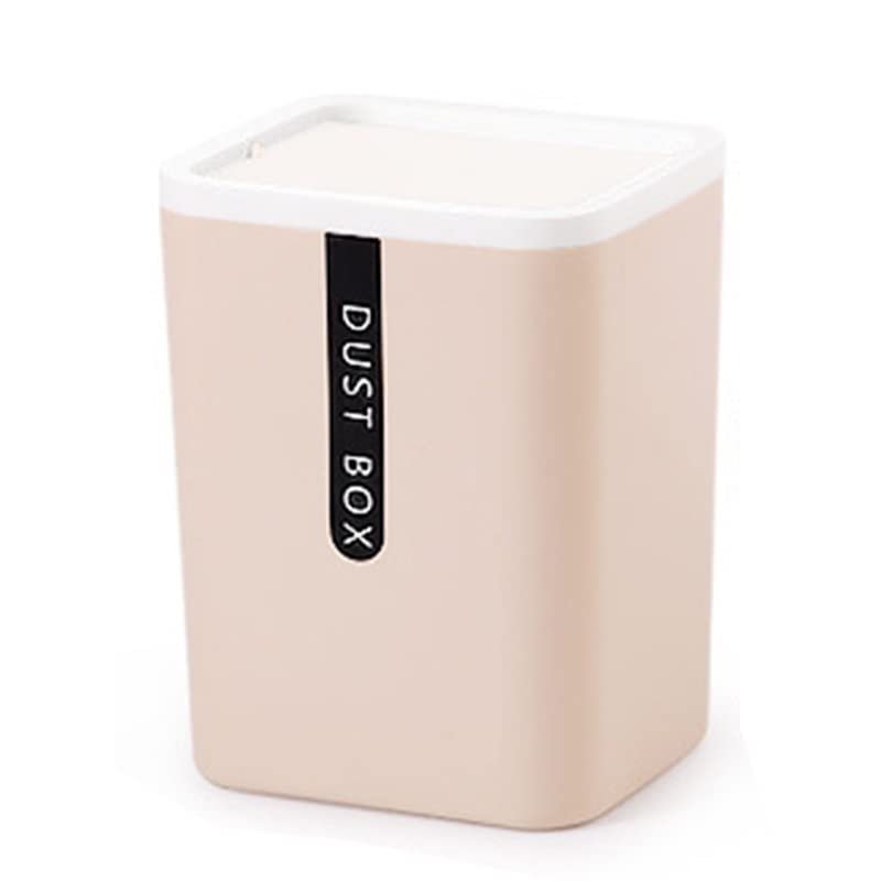 BONAD Kitchen Garbage Can Trash Can Small Mini Garbage Can Plastic Dustbin with Shake Cover for Home Office Waste Bins Household Cleaning Wastebasket (Color : Gray)