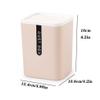 BONAD Kitchen Garbage Can Trash Can Small Mini Garbage Can Plastic Dustbin with Shake Cover for Home Office Waste Bins Household Cleaning Wastebasket (Color : Gray) view 2