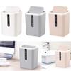 BONAD Kitchen Garbage Can Trash Can Small Mini Garbage Can Plastic Dustbin with Shake Cover for Home Office Waste Bins Household Cleaning Wastebasket (Color : Gray) view 4