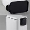 Kitchen Garbage Can Stainless Steel Rectangular Narrow Trash Can for Household Foot-Operated Trash Can with Lid Suitable for Use in Bathroom, 8L Wastebasket (Color : Black) view 4