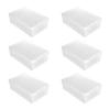 COLLBATH 6 Pack Transparent Shoe Boxes Plastic Storage Containers for Shoes Home Storage Case 28x18x10cm view 1