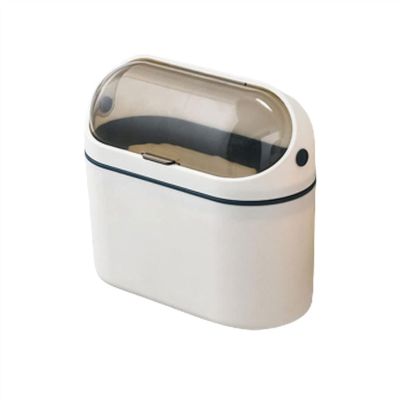 HIHELO Trash Bin Mini Waste Basket Mini Trash Can with Lid for Desktop Small Office Countertop Garbage Can Mountable Tiny Wastebasket for RV Dorm Kitchen Trash Can (Color : Black)