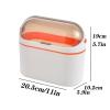 HIHELO Trash Bin Mini Waste Basket Mini Trash Can with Lid for Desktop Small Office Countertop Garbage Can Mountable Tiny Wastebasket for RV Dorm Kitchen Trash Can (Color : Black) view 2