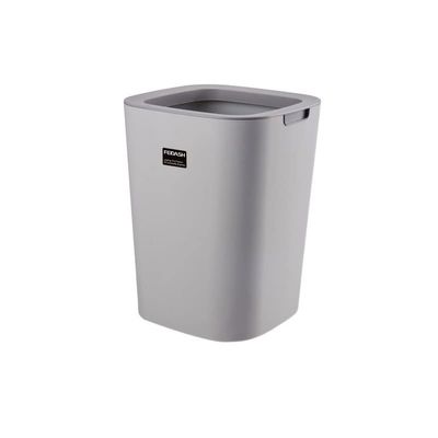 HIHELO Trash Bin 8L/12L Simple Plastic Trash Can Office Bathroom Kitchen Trash Bin Living Room Bedroom Garbage Pressure Ring Waste Bin Kitchen Trash Can (Size : 12L)