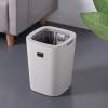 HIHELO Trash Bin 8L/12L Simple Plastic Trash Can Office Bathroom Kitchen Trash Bin Living Room Bedroom Garbage Pressure Ring Waste Bin Kitchen Trash Can (Size : 12L) view 3
