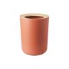 HIHELO Trash Bin 12L Retro Wood Trash Can Household Without Cover Living Room Toilet Bathroom Kitchen Trash Can Kitchen Trash Can (Color : Orange) view 1