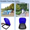 AngeLvet 2PCS Portable Trash Bag Holder Collapsible Trash can with 50 PCS Drawstring Trash Bags | Expandable Outdoor Waste Bins Camping Accessories for Indoor Outdoor RV Picnic Kitchen | Blue & Black view 4