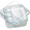 2 Packs Snack Serving Plate, Bariatric Portion Control Plates MyPlate for Adults, Tempered Glass Nutrition Plates with Dividers from Health Beet (Color : 9" Square Plate) view 1