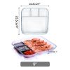 2 Packs Snack Serving Plate, Bariatric Portion Control Plates MyPlate for Adults, Tempered Glass Nutrition Plates with Dividers from Health Beet (Color : 9" Square Plate) view 2