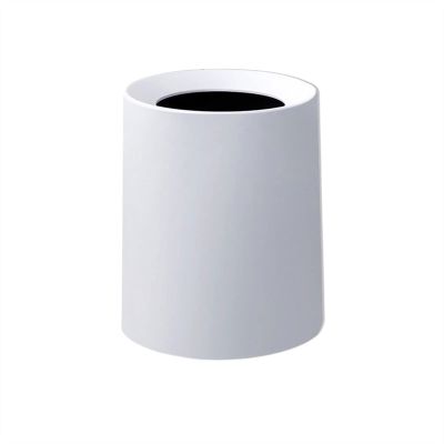 BONAD Kitchen Garbage Can 6L Bathroom Trash Can Kitchen Recycling Trash Can Desk Bedroom Trash Small Trash Can, White/Black Wastebasket (Color : Gold)