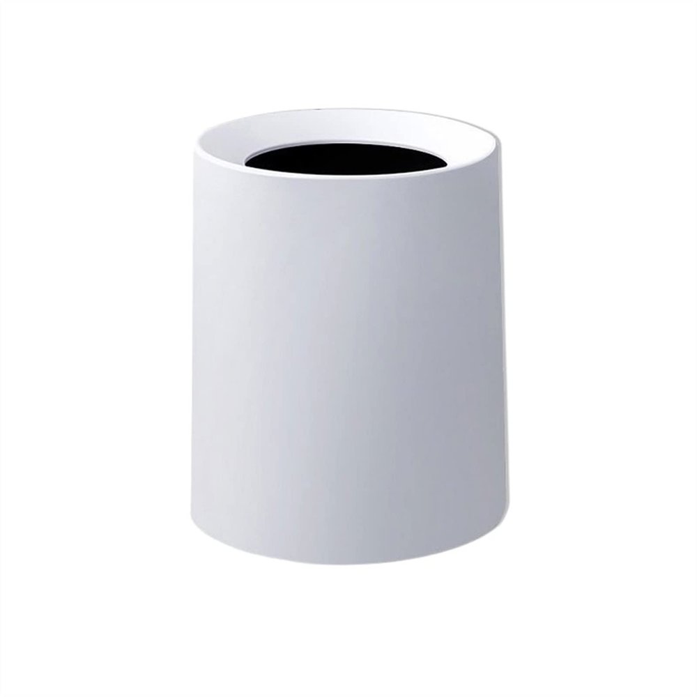 BONAD Kitchen Garbage Can 6L Bathroom Trash Can Kitchen Recycling Trash Can Desk Bedroom Trash Small Trash Can, White/Black Wastebasket (Color : Gold)