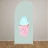 HUAYI Donut Themed Arch Backdrop Cover for Girl Sweet Candy Birthday Party Decorations Chiara Backdrops Arched Wall Covers Stands Display Props Donut Grow Up Banner GX168 4ft * 7ft view 1