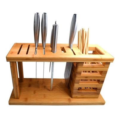 ZAEGO Kitchen Knife Holder Multifunction Knife Rack Shelving Drain Kitchen Knife Rack Block Holder Stand Tools Knife Holder for Counter