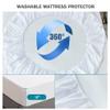 XHHBS Mattress Protector Pad 100% Waterproof Mattress Cover Bed Cover Quilted Fitted Breathable Mattress Pad Noiseless- Deep Pocket Fit Up to 18 Inches (Color : Blue1, Size : Queen-60inX80in) view 3