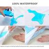 XHHBS Mattress Protector Pad 100% Waterproof Mattress Cover Bed Cover Quilted Fitted Breathable Mattress Pad Noiseless- Deep Pocket Fit Up to 18 Inches (Color : Blue1, Size : Queen-60inX80in) view 4