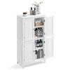 VASAGLE Bathroom Floor Storage Cabinet with 4 Doors, Cloud White view 1