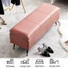 Leather Storage Ottoman Bench,Premium Storage Bench End of Bed Upholstered Bench,Modern Bedroom Bench Entryway Bench,Green,100X40X45Cm view 4