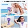 coldSky Portable Handheld Fan, 4000mAh Battery Operated 3 in 1 Multifunction Personal Travel Fans with Digital Display, 90 Foldable Desk Fan with Base, 5 Speed Lash Fan for Makeup/Commute/Office view 2