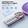 coldSky Portable Handheld Fan, 4000mAh Battery Operated 3 in 1 Multifunction Personal Travel Fans with Digital Display, 90 Foldable Desk Fan with Base, 5 Speed Lash Fan for Makeup/Commute/Office view 3