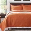 Anluoer Quilt Queen Size Bedding Set-Burnt Orange Embossed, Bedspreads-Lightweight Summer Soft Microfiber Bedspread, Bed Coverlet for All Seasons (1 Quilt, 2 Pillow Shams) view 1
