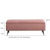 Storage Ottoman Bench,Luxurious Storage Bench End of Bed Bench,Leather Upholstered Bench with Storage,Brown,60X40X45Cm(24X16X18Inch) view 2