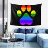Rqwaaed LGBT Gay Lesbian Furry Paw Pride Rainbow Tapestry 60x40 inch Boutique Wall Hanging Tapestry For Bedroom Party Home Decor view 1