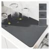 2023 New Kitchen Super Absorbent Draining Mat, Coffee Maker Mat For Countertops Under Coffee Bar Mats Espresso Machine Mat, Dish Drying Mats For Kitchen Counter Rubber Absorbent Draining Mat Pad view 1