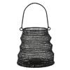 47th & Main Folding Hurricane Lantern Metal Candle Holder, Small, Black view 1