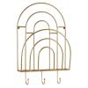 47th & Main Rainbow Metal 3-Hook Wall Shelf, 11" L x 2.25" W x 17" H, Rainbow view 1