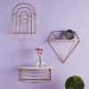 47th & Main Rainbow Metal 3-Hook Wall Shelf, 11" L x 2.25" W x 17" H, Rainbow view 3