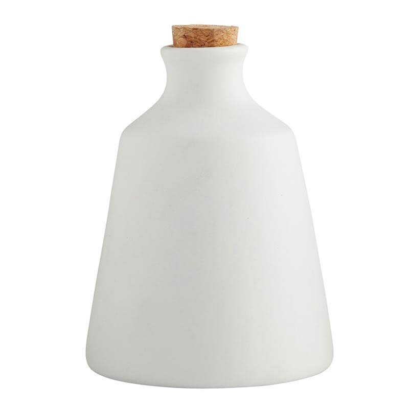 47th & Main Flower Vase | Corked Ceramic Vase for Home Dcor, Medium, White