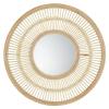 47th & Main Boho Mirror Round Woven Rattan Hanging Mirror for Wall Dcor, 20" Dia, Light Bamboo view 1