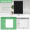 Dynamene Extra Long Shower Curtains, 84 Inches Long Boho Tufted Chevron Striped Fabric Shower Curtains for Bathroom, Tall Minimalist Chic Waterproof Cloth Shower Curtain Set with Hook, Black, 72x84 view 3